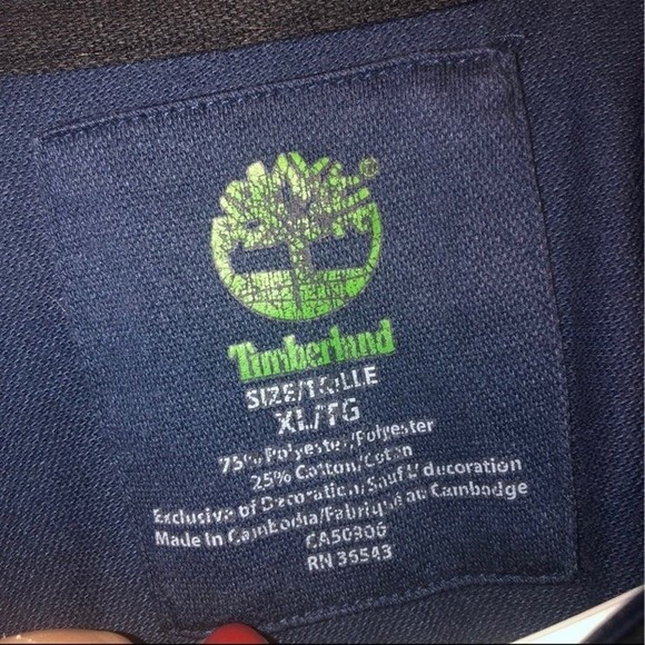 Timberland Men’s Navy Blue Casual Basic Quarter Zip Pullover Size XL - Picture 3 of 5